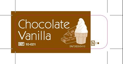 Chocolate Vanilla Flavor Label (60 Second Taste Chocolate Vanilla Flavor Label 0410)